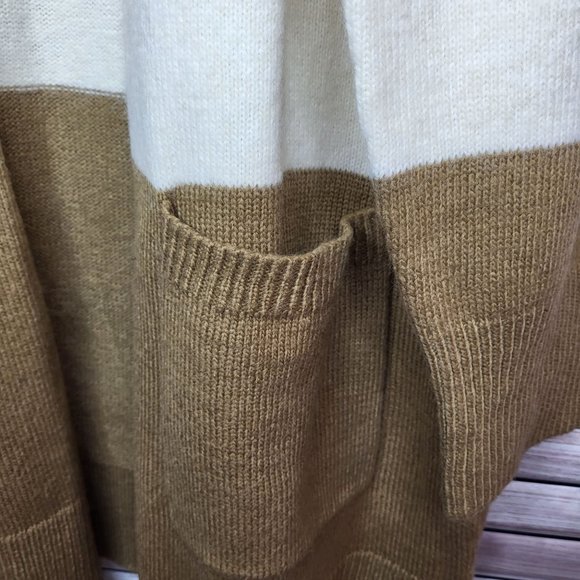 NWT MICHAEL KORS Womens Long Sleeve Open Cardigan Cape Pockets Winter Sweater XL - Picture 3 of 16